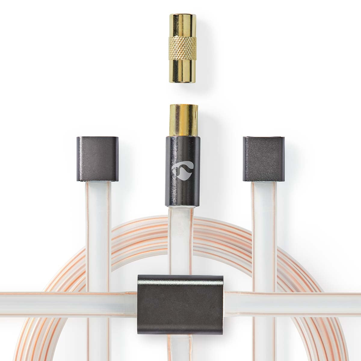 Coaxial cable | IEC (Coax) Male | IEC (Coax) Male | Gold Plated | 50 Ohm | Unprotected | 2.00 m | Flat | PVC | Anthracite | Box