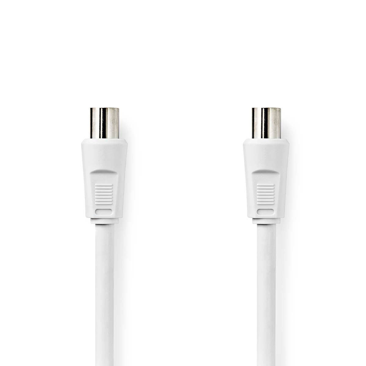 Coaxial cable | IEC (Coax) Male | IEC (Coax) Male | Nickel Plated | 90 dB| 75 Ohm | Double Shielded | 5.00 m | Round | PVC | White | Envelope