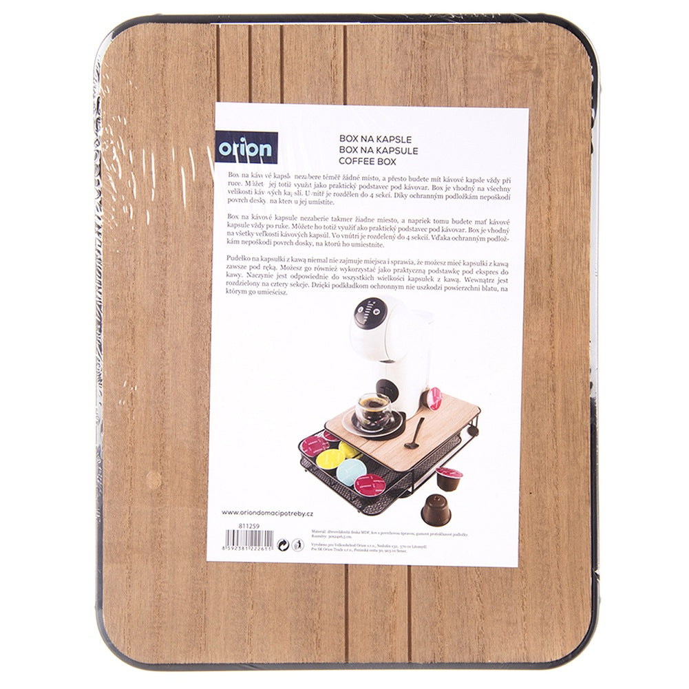 Coffee Capsule Organizer, Metal, Black