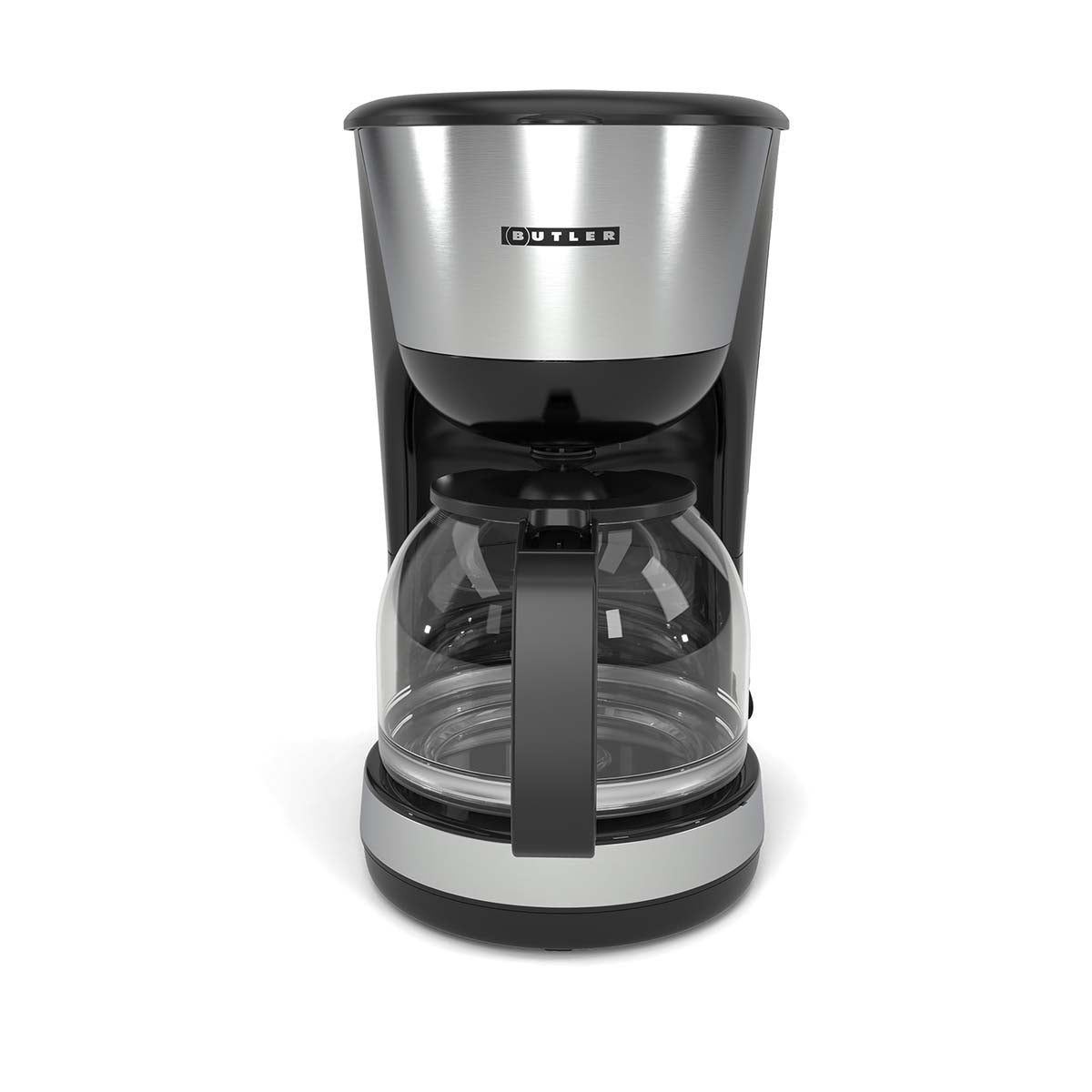 Coffee Maker, 1.25L, 1000W, 10 Cups, Black/Stainless Steel