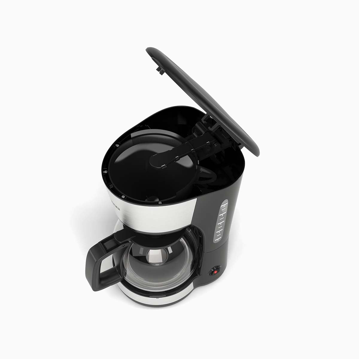 Coffee Maker, 1.25L, 1000W, 10 Cups, Black/Stainless Steel