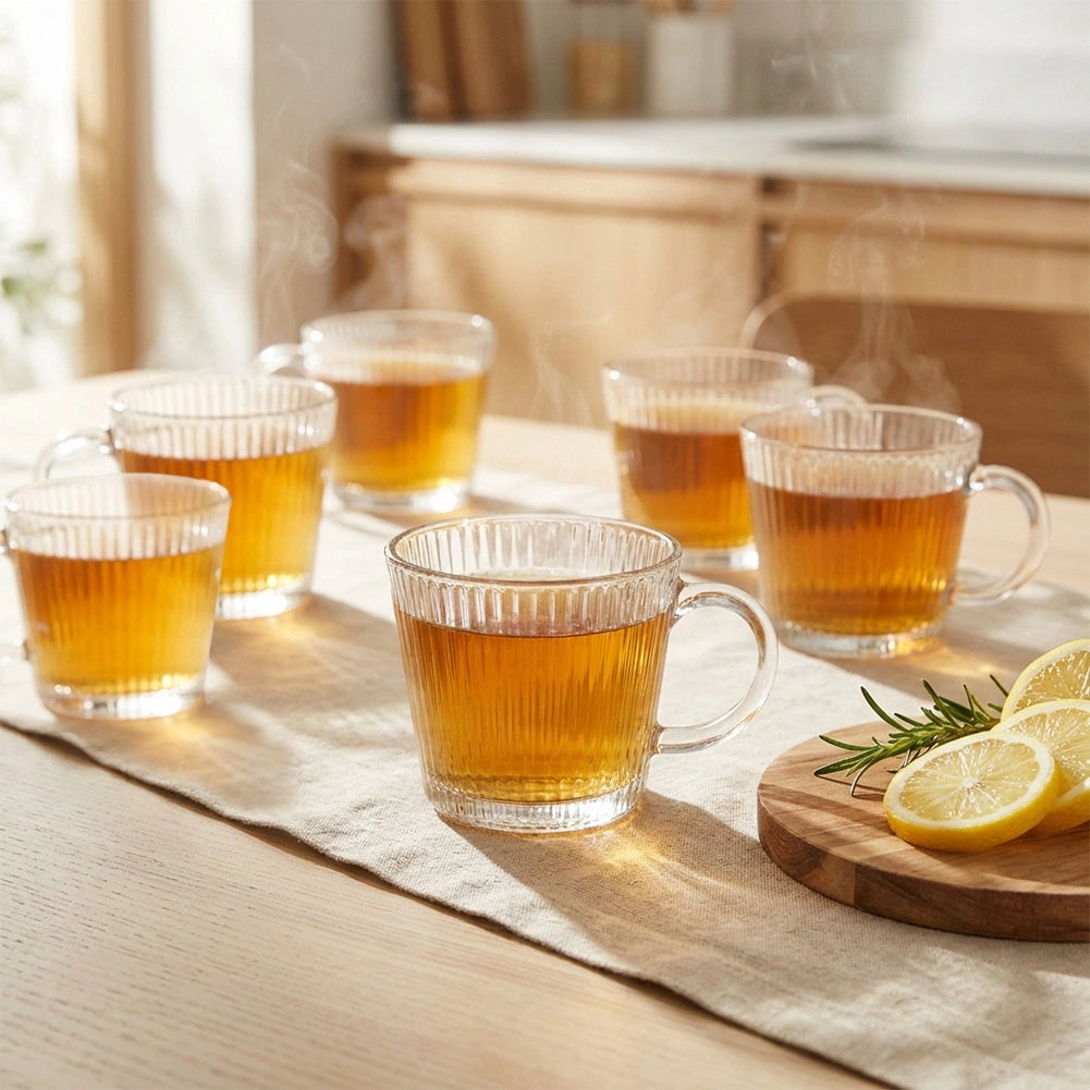 Coffee & Tea Glasses Set, 370ml, 6 Pieces