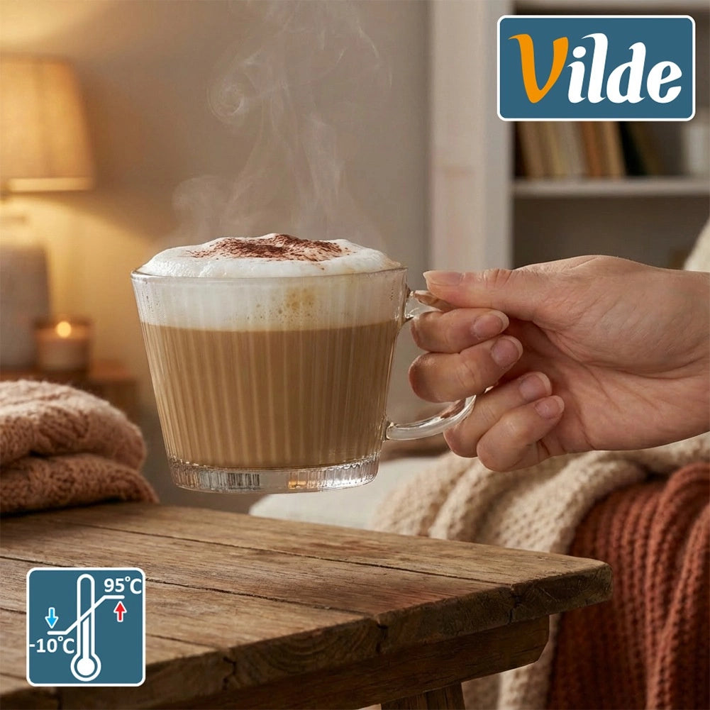 Coffee & Tea Glasses Set, 370ml, 6 Pieces