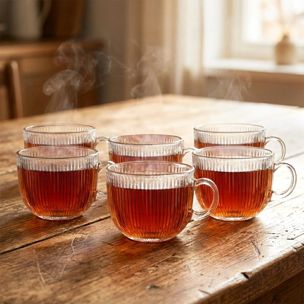 Coffee and Tea Glasses Set, 470 ml, 6 Pcs