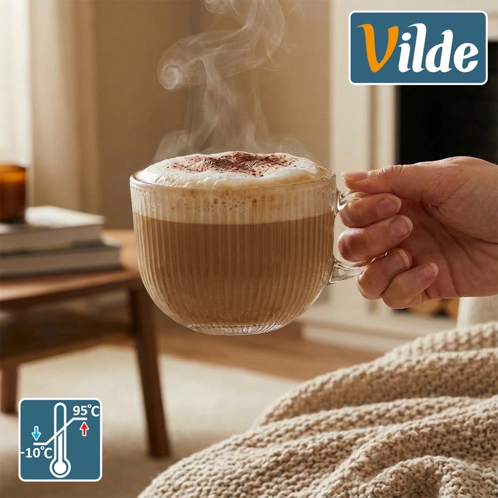 Coffee and Tea Glasses Set, 470 ml, 6 Pcs