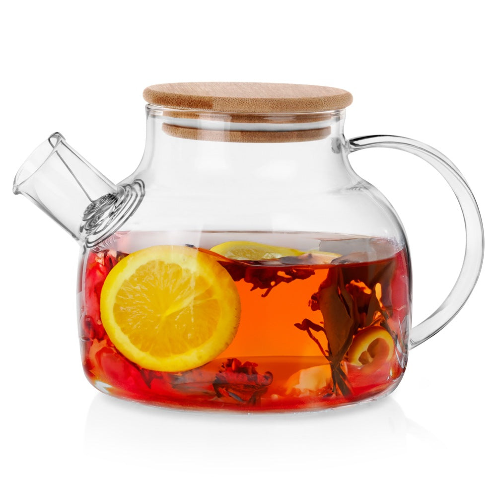 Coffee and tea jug glass with strainer 1 l