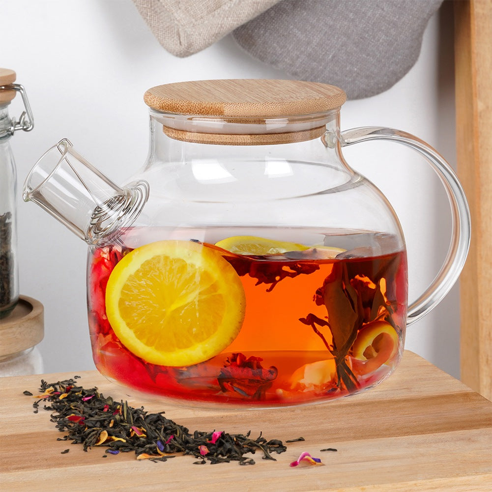 Coffee and tea jug glass with strainer 1 l
