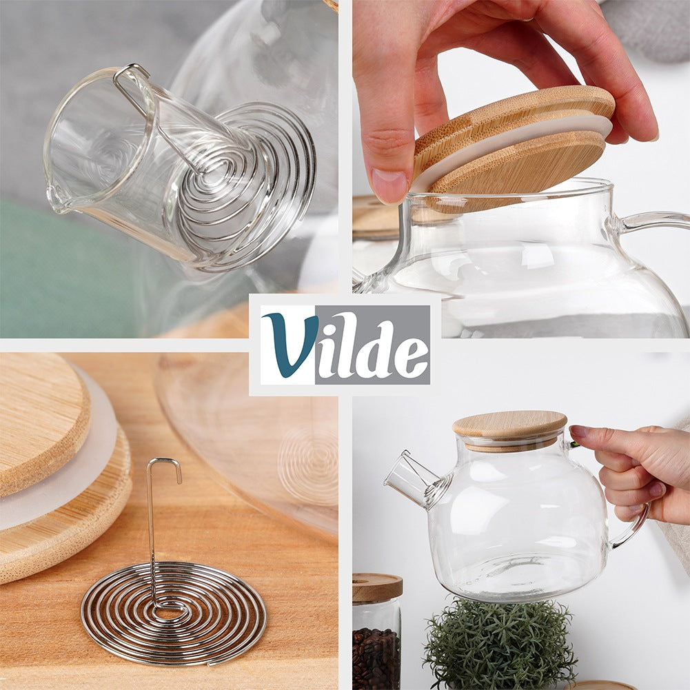 Coffee and tea jug glass with strainer 1 l
