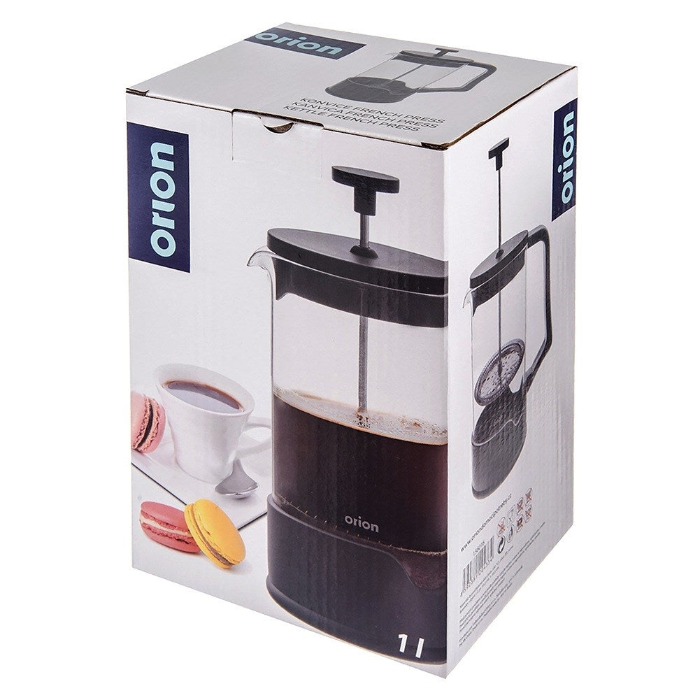 Coffee and tea piston maker, glass, 1 l