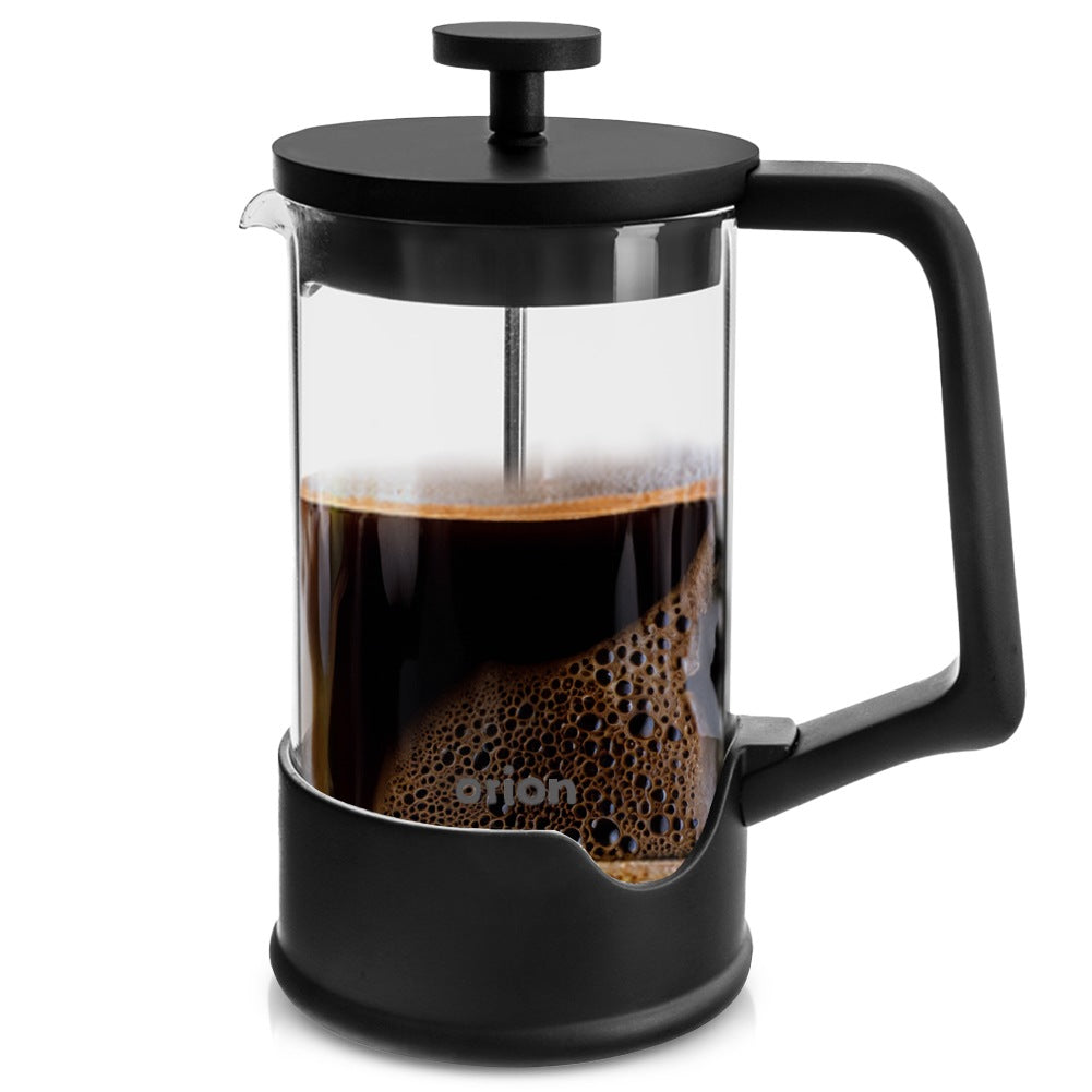 Coffee and tea piston maker, glass, BLACK, 400 ml