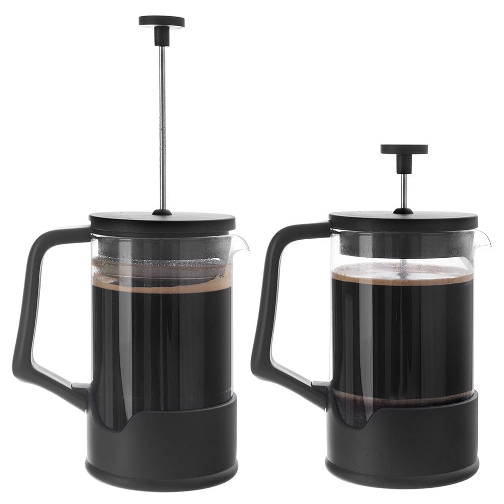 Coffee and tea piston maker, glass, BLACK, 400 ml
