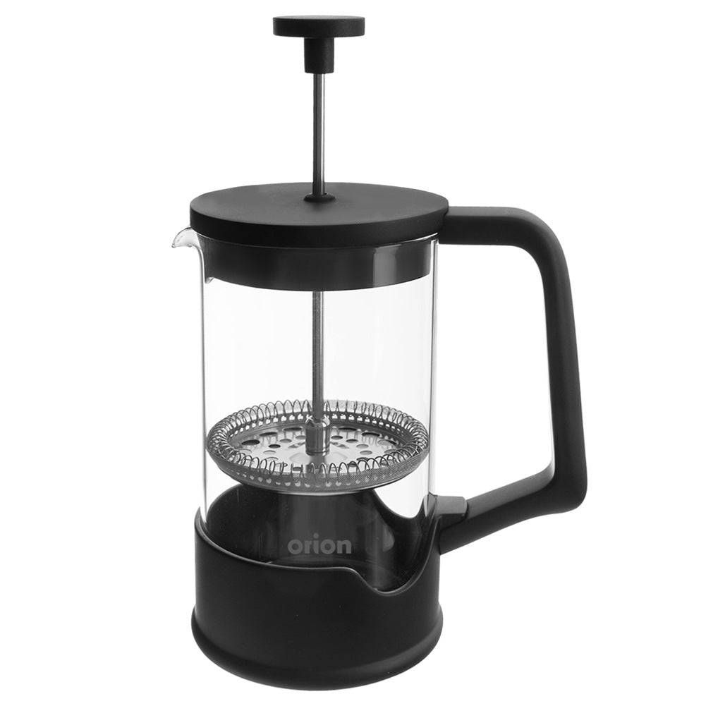 Coffee and tea piston maker, glass, BLACK, 400 ml