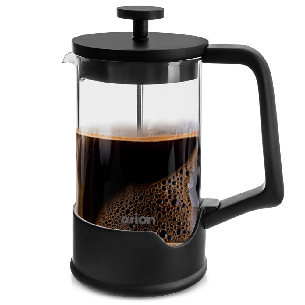Coffee and tea piston maker, glass, BLACK, 650 ml