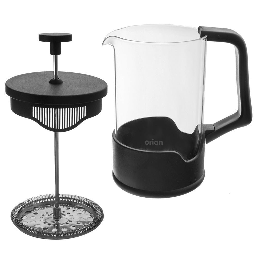 Coffee and tea piston maker, glass, BLACK, 650 ml