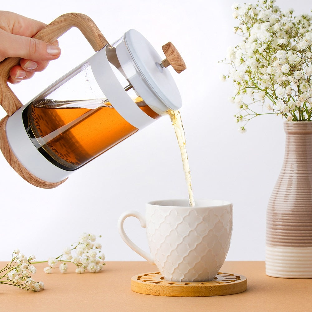 Coffee and tea piston maker glass WHITELINE 400 ml