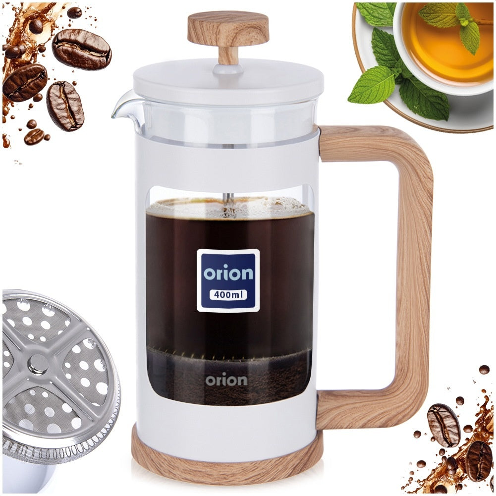 Coffee and tea piston maker glass WHITELINE 400 ml