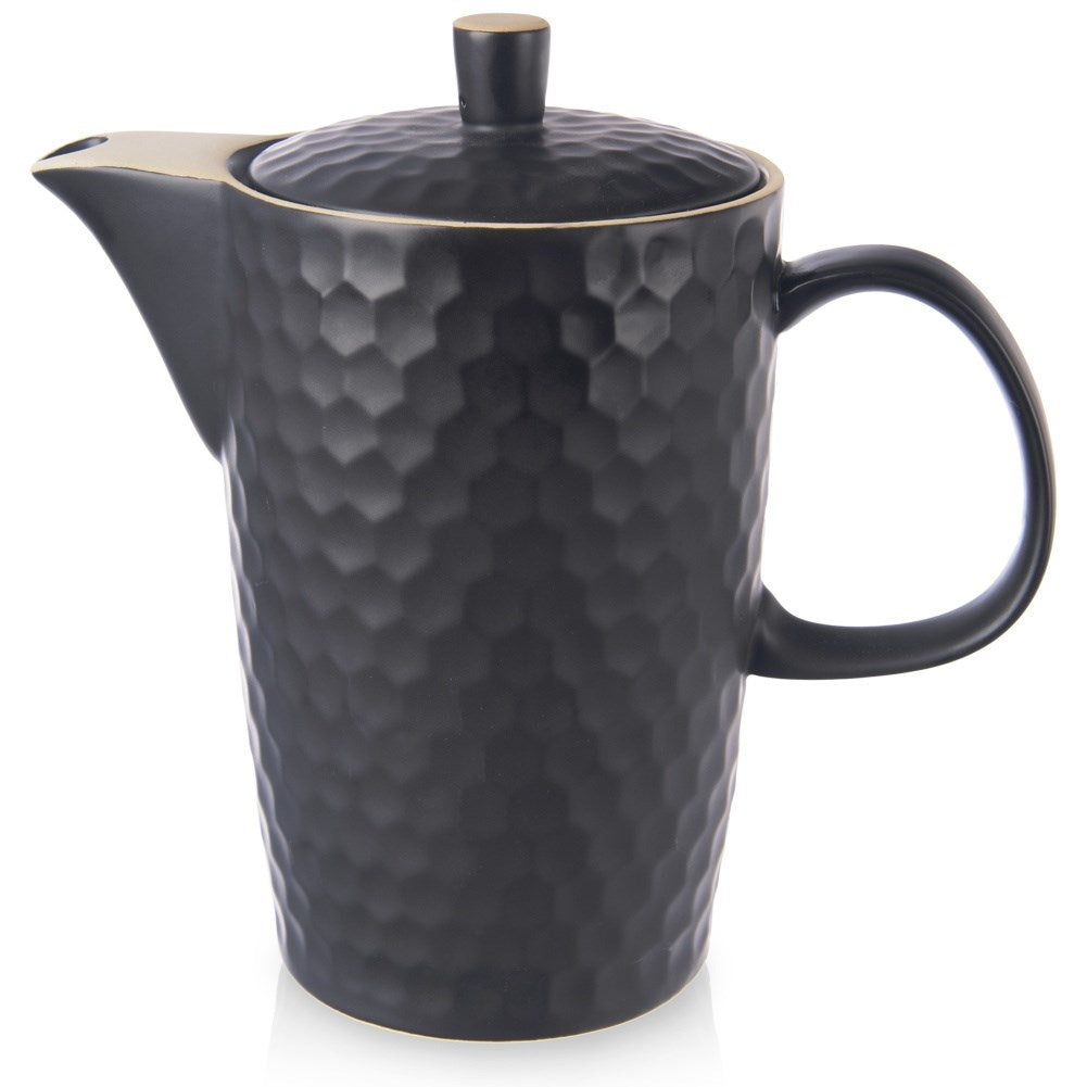 Coffee and tea pot ceramic black TEA TIME 1.3 l