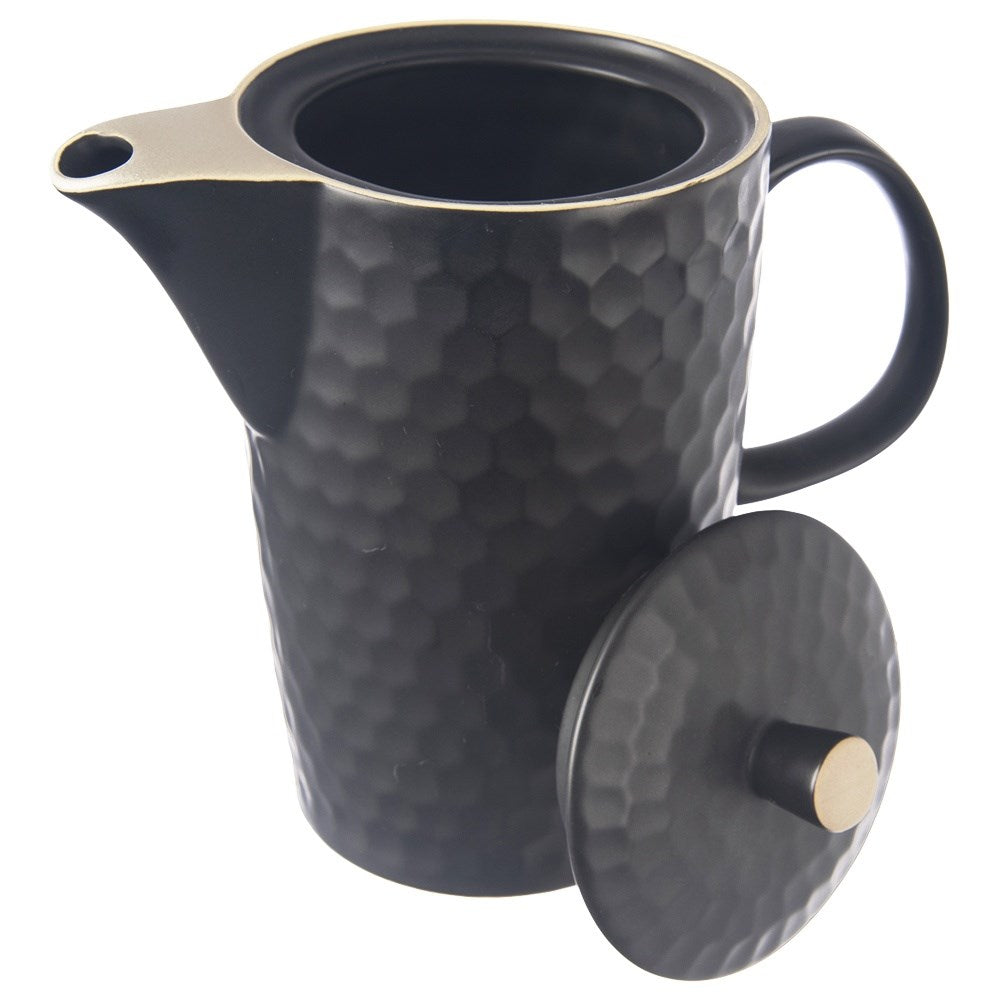Coffee and tea pot ceramic black TEA TIME 1.3 l
