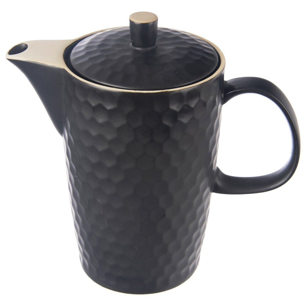 Coffee and tea pot ceramic black TEA TIME 1.3 l
