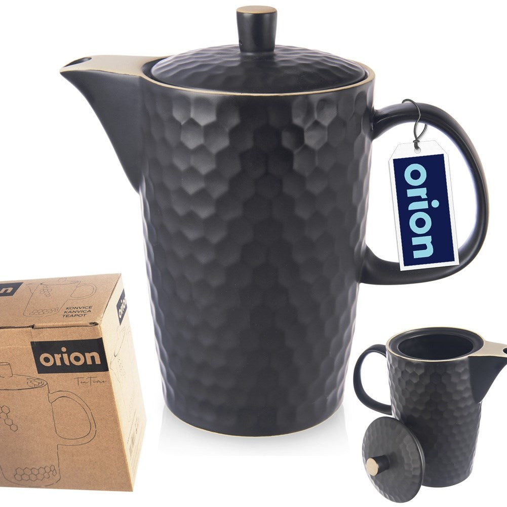 Coffee and tea pot ceramic black TEA TIME 1.3 l