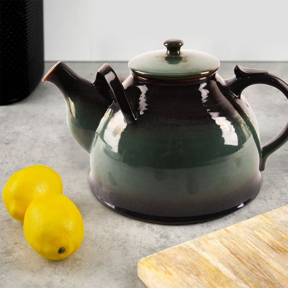 Coffee and tea pot ceramic green 2.4 l