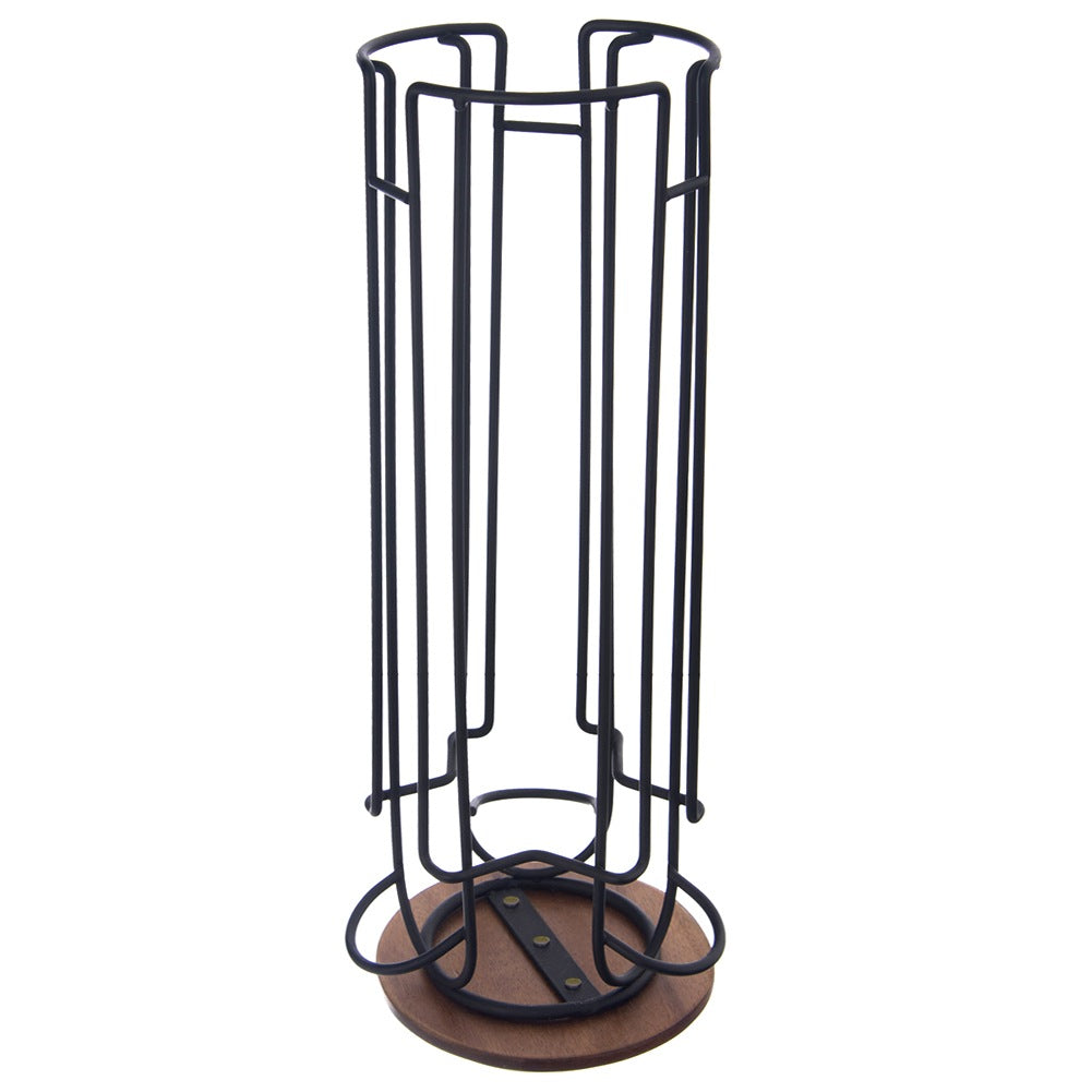 Coffee capsule stand, rotating, metal, black, RADKA, 33.5 cm