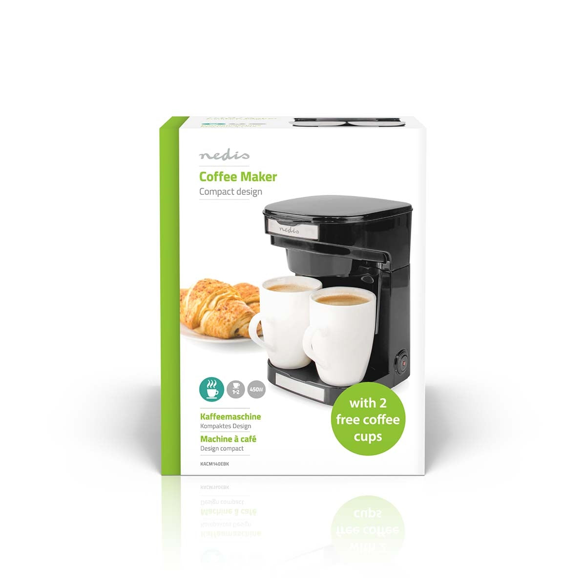 Coffee maker | Filter coffee | 0.25 l | 2 Cups | Black
