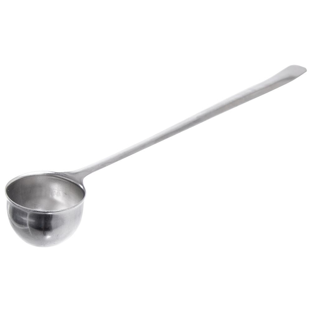Coffee measuring spoon in stainless steel for exactly 6g of coffee