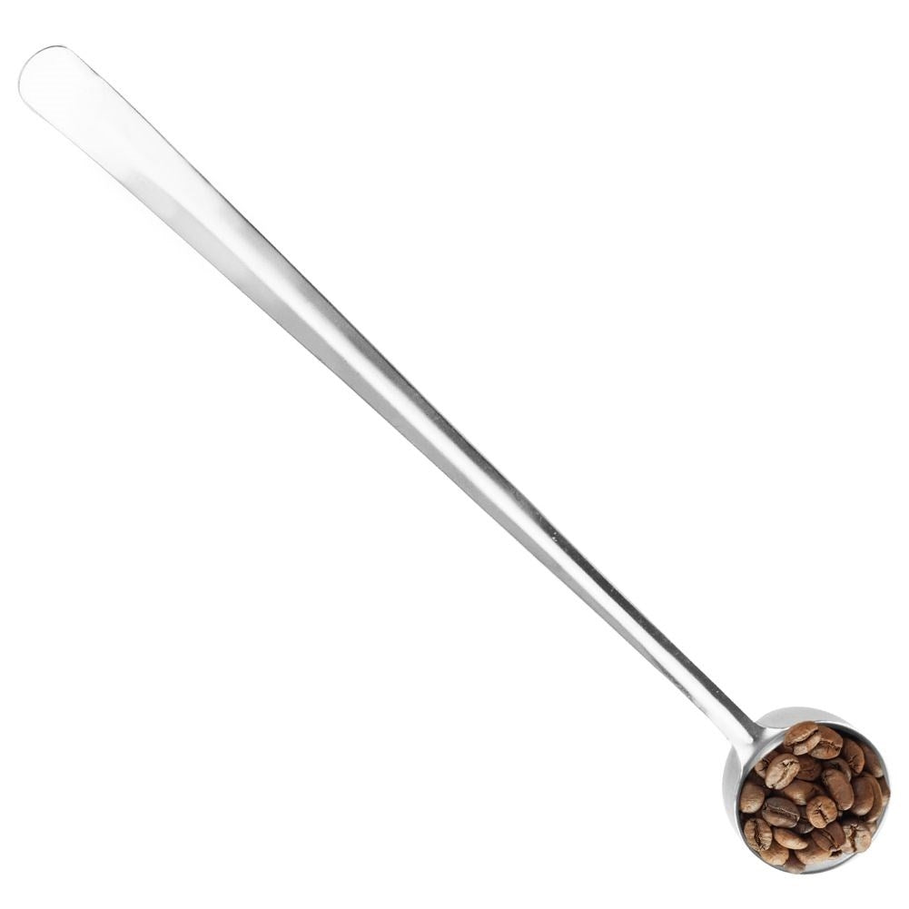 Coffee measuring spoon in stainless steel for exactly 6g of coffee
