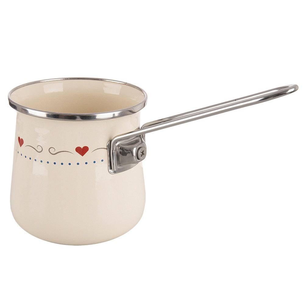 Coffee pot, enameled, cream, TONCA, 600 ml