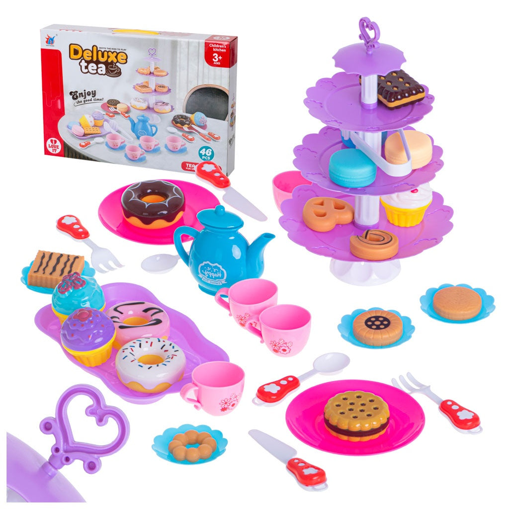 Coffee service tea set cakes cupcakes platter 46el.
