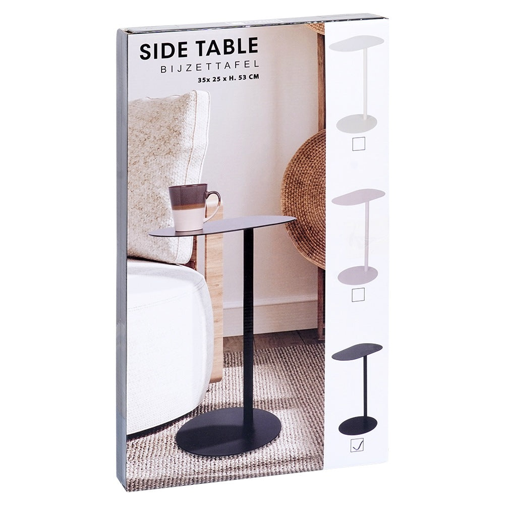 Coffee table metal black side 35x25x53 cm
