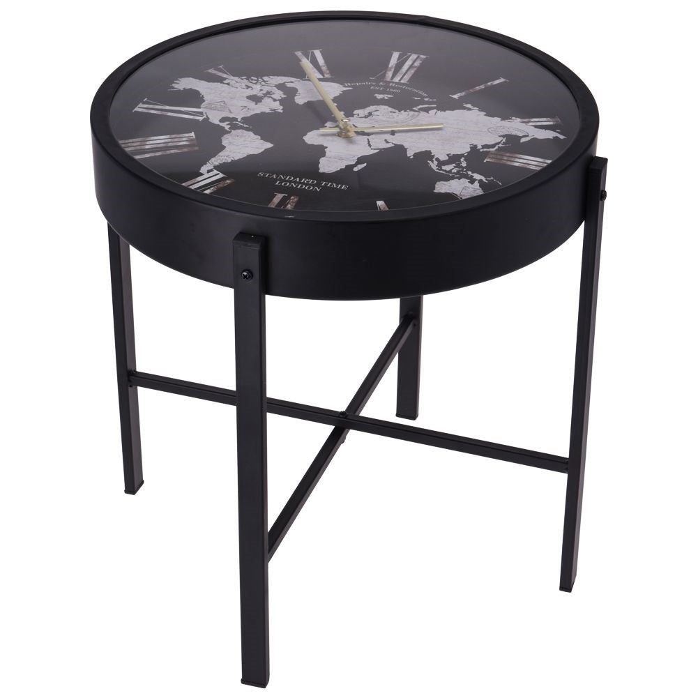 Coffee table with built-in clock - unique decoration