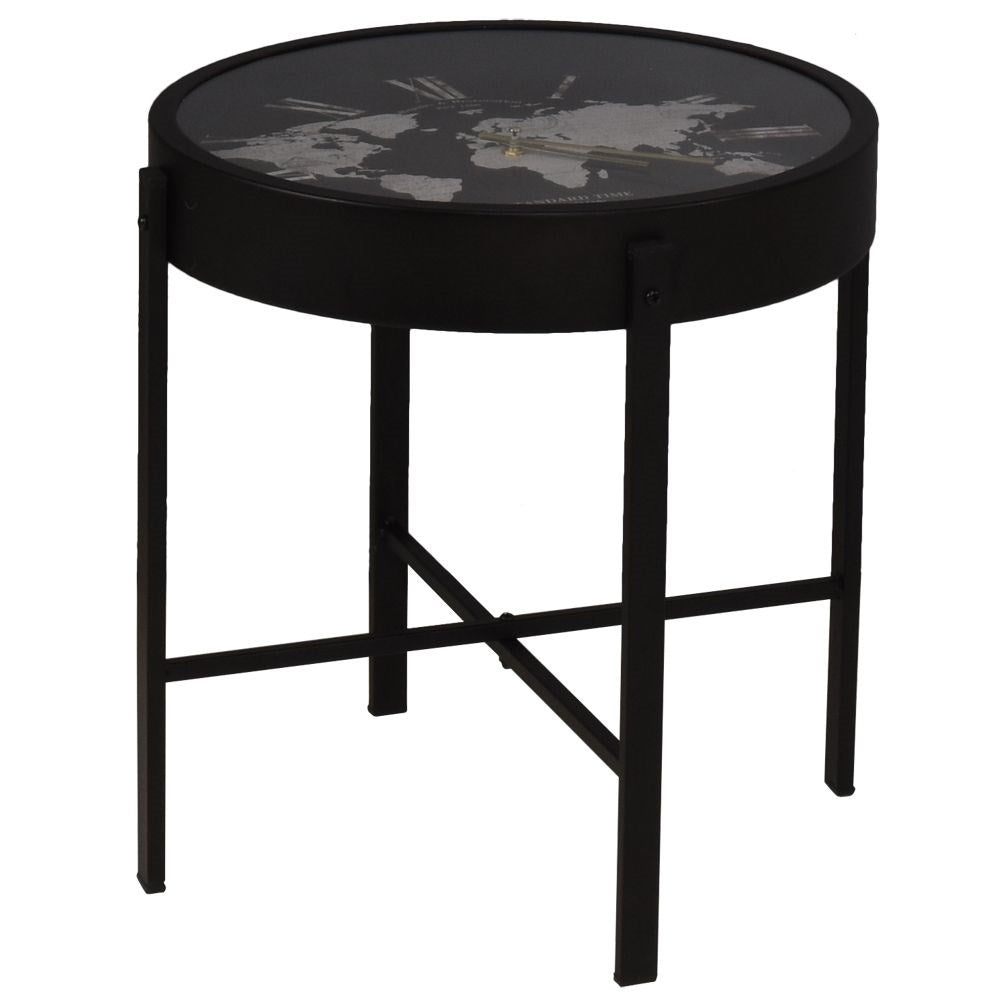 Coffee table with built-in clock - unique decoration