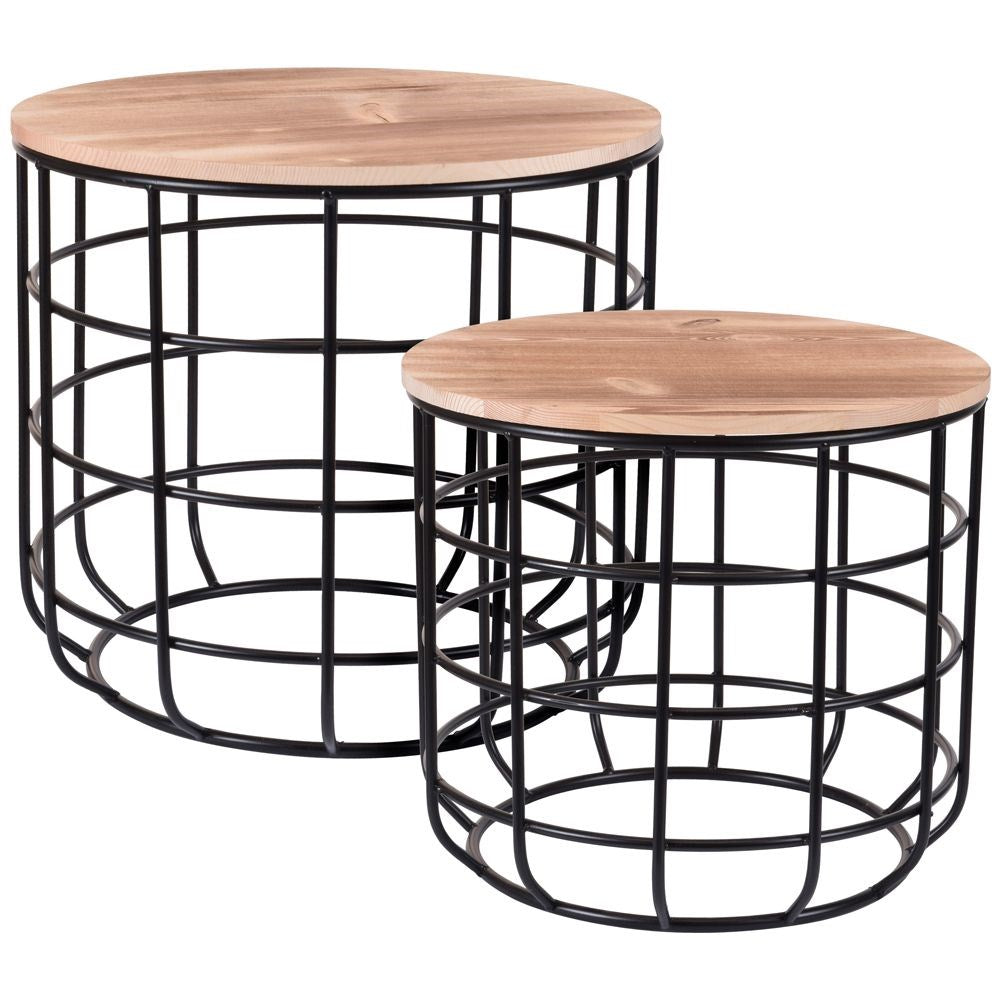 Coffee table wooden round 45x41 cm