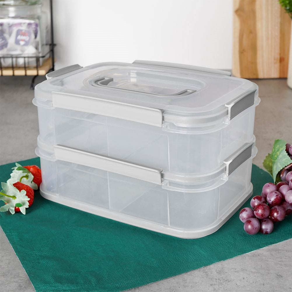 Cold cuts and cheese container, 2-level, 2x 1.8 l, 2 pcs.