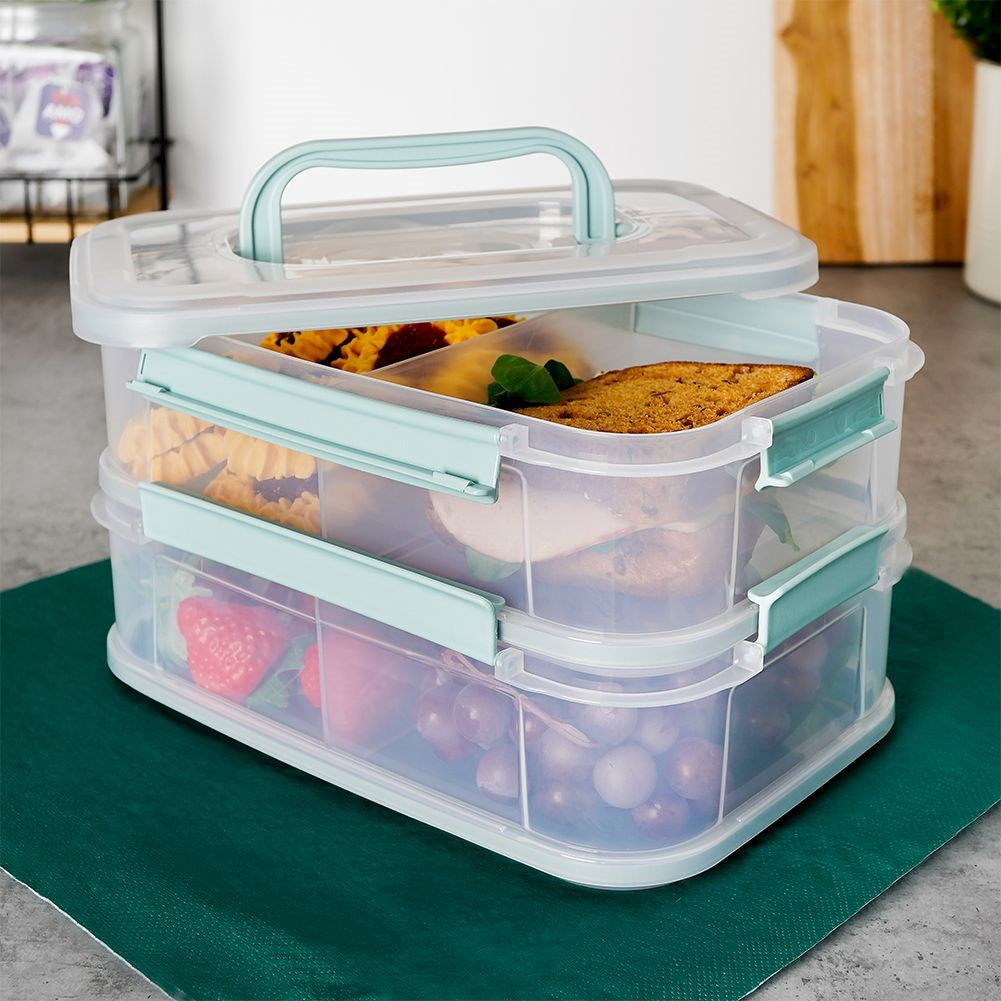 Cold cuts and cheese container, 2-level, 2x 1.8 l, 2 pcs.