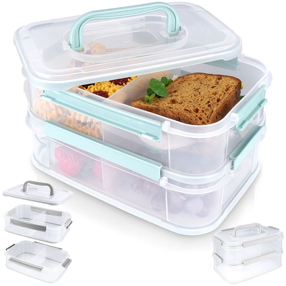 Cold cuts and cheese container, 2-level, 2x 1.8 l, 2 pcs.