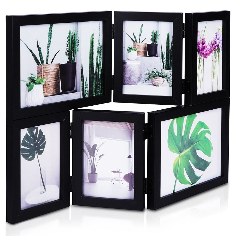 Collage frame: For 6 photos in two sizes, black design