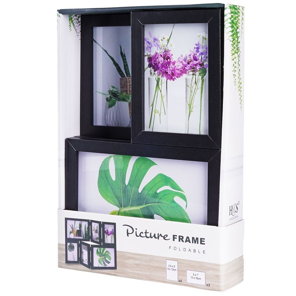 Collage frame: For 6 photos in two sizes, black design
