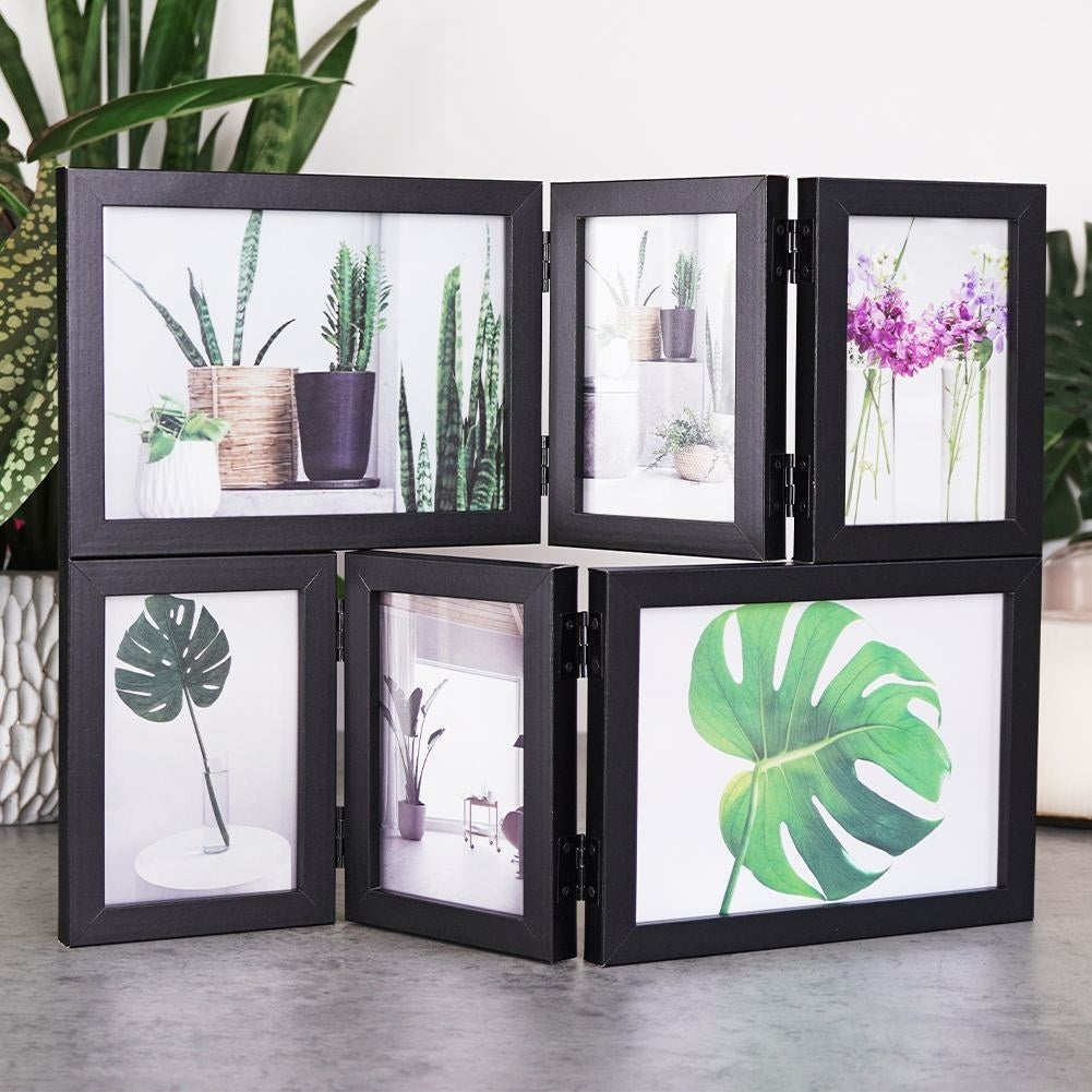 Collage frame: For 6 photos in two sizes, black design