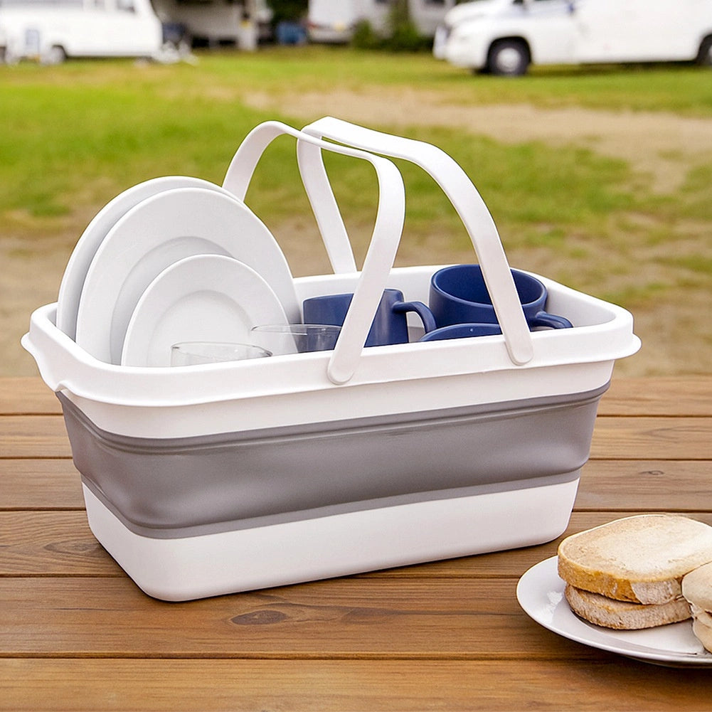 Collapsible Laundry Basket, 28L, Durable Rubber, Portable