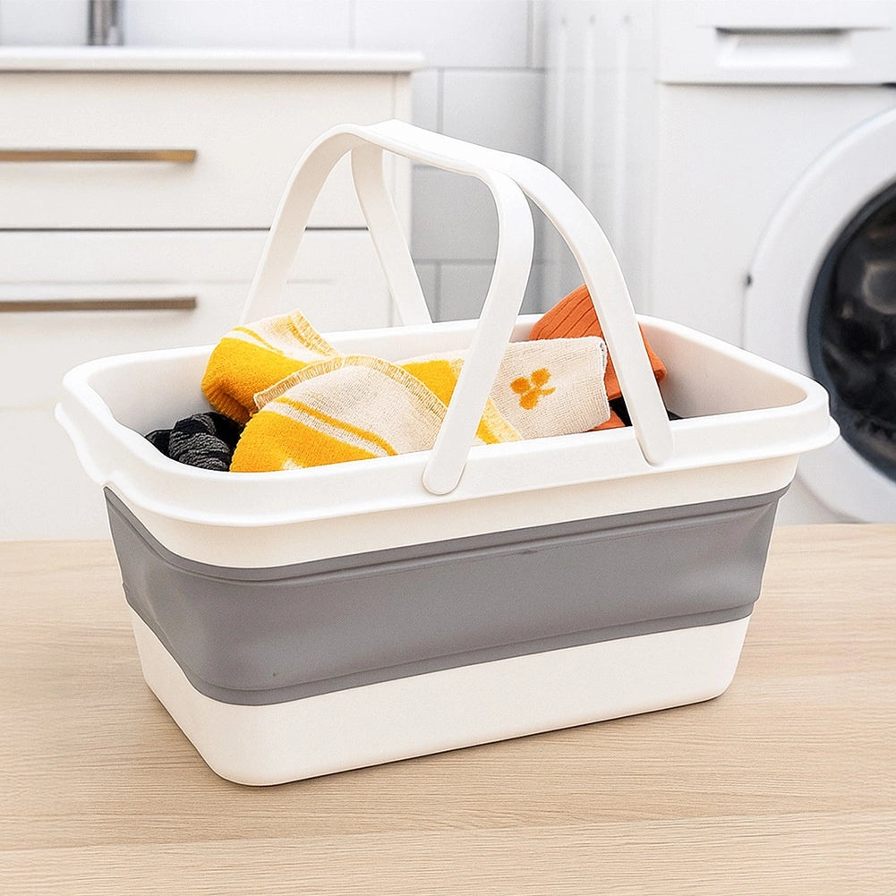 Collapsible Laundry Basket, 28L, Durable Rubber, Portable