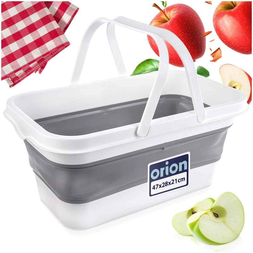 Collapsible Laundry Basket, 28L, Durable Rubber, Portable