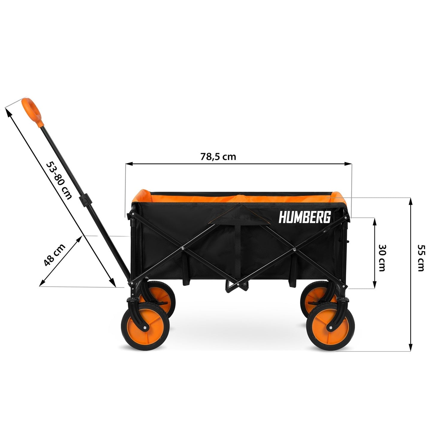 Collapsible Transport trolley 100L Humberg HM-513