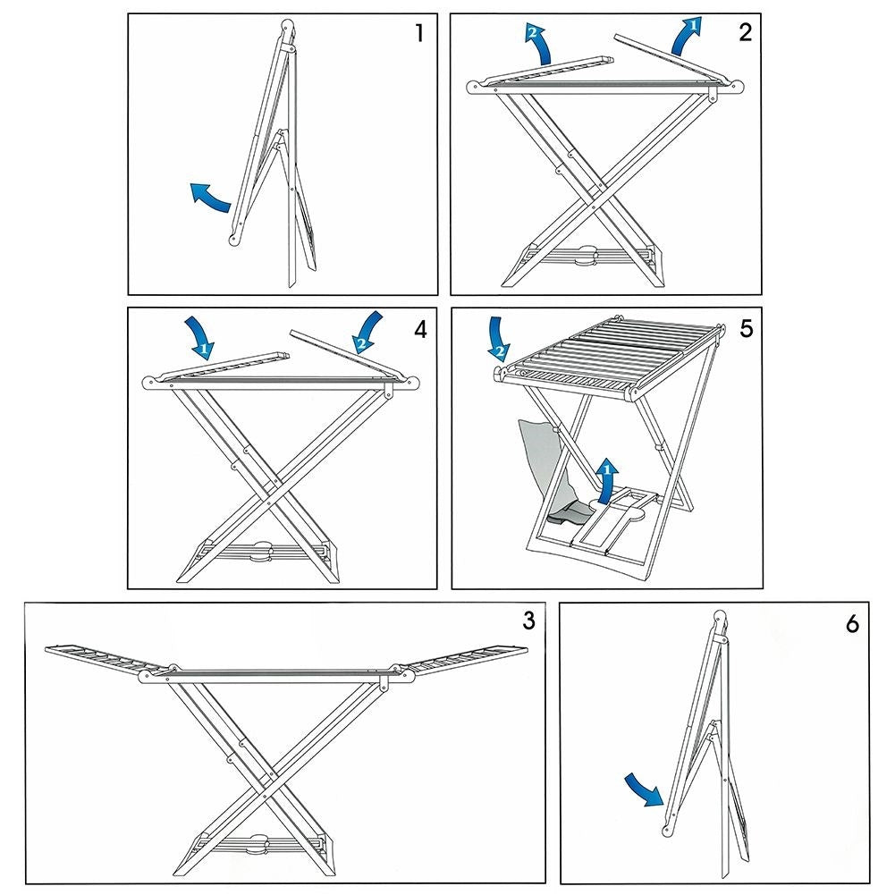 Collapsible and durable drying rack for clothes