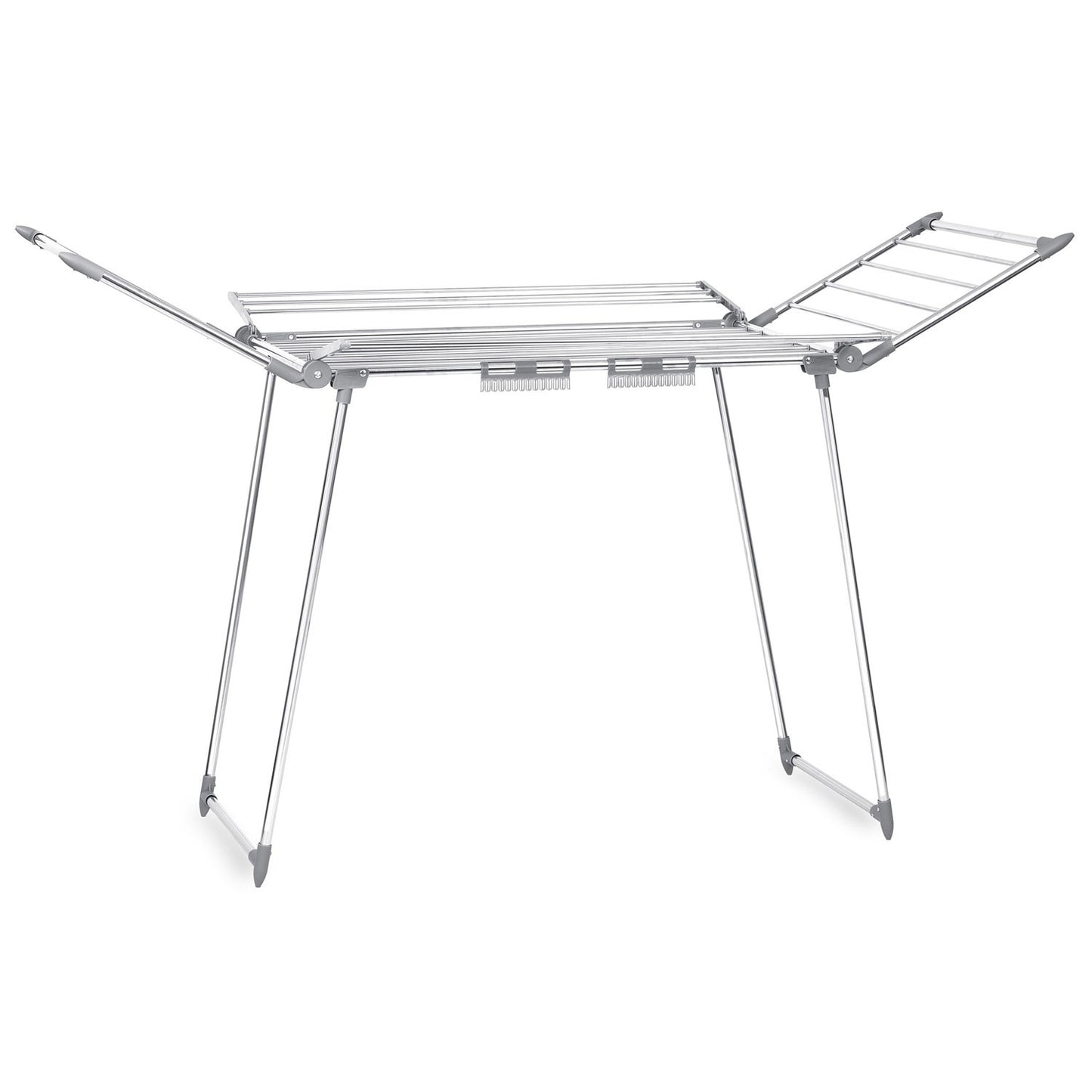 Collapsible and standing drying rack with 22 m stainless steel drying line