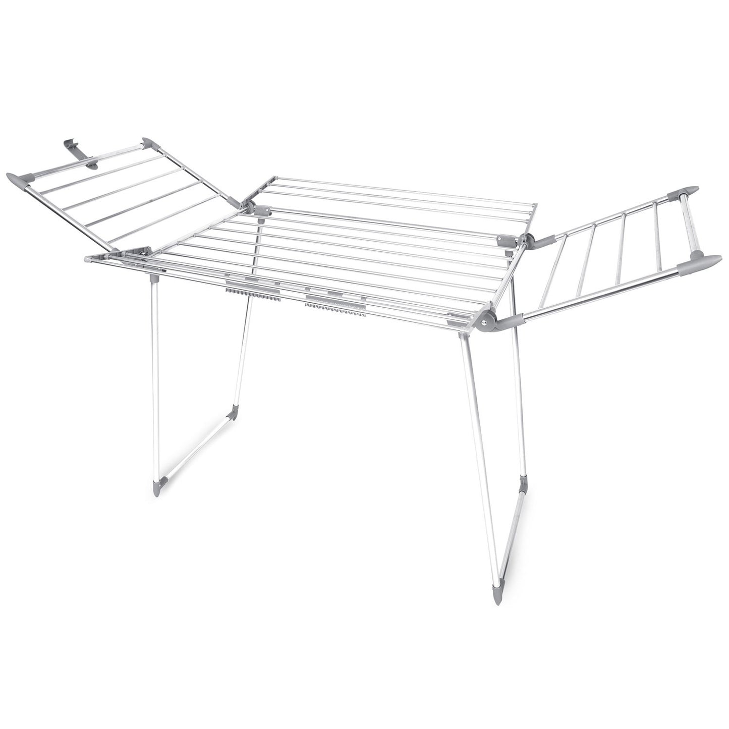 Collapsible and standing drying rack with 22 m stainless steel drying line