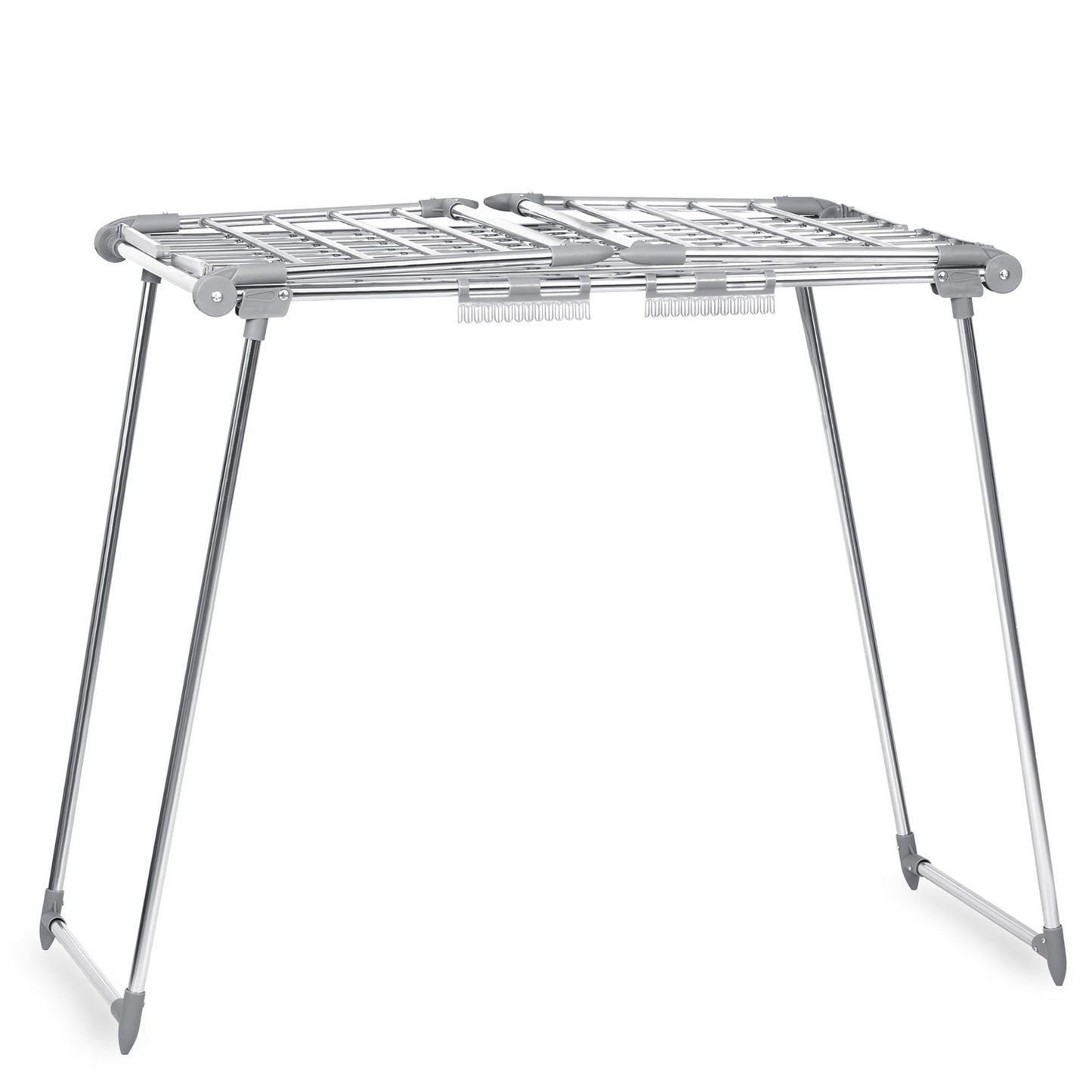 Collapsible and standing drying rack with 22 m stainless steel drying line