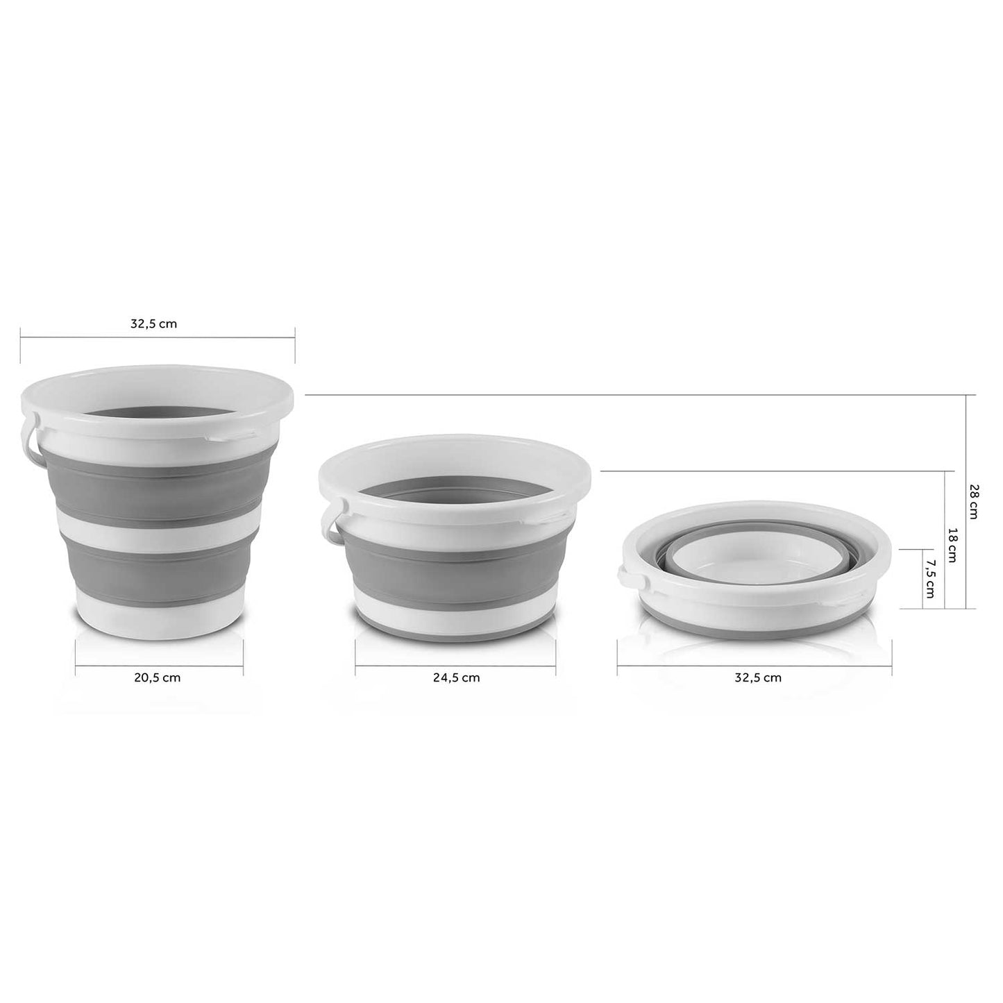 Collapsible bucket with handle MS-681 Massido